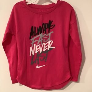 Nike Long Sleeves Girls Top Size 6 Raspberry Color